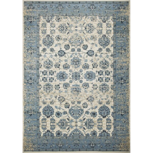 Palacedesigns 3 x 5 ft. Distressed Oriental Area Rug - Blue & Ivory PA3673537 - main